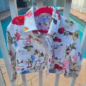 Monnalisa girls flower jacket in size 6